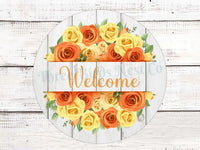 
              Orange and Yellow Roses Welcome Sign
            