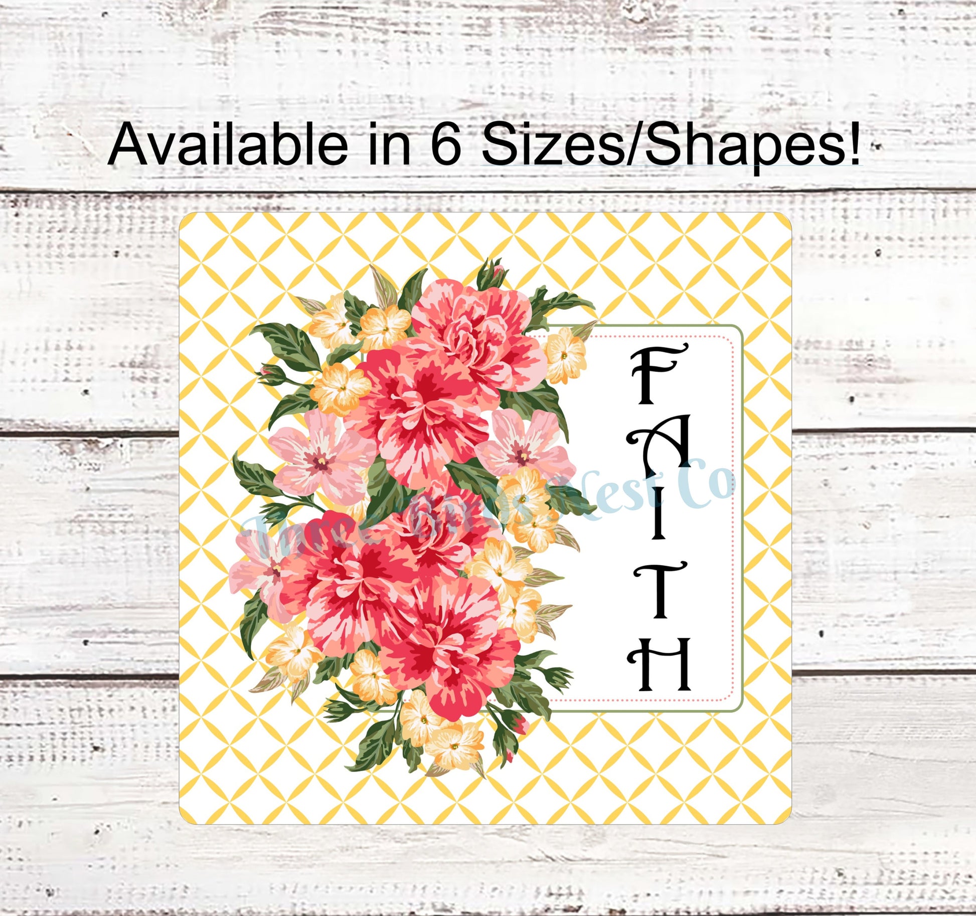 Faith Wreath Sign - Welcome Wreath Sign - Faith Sign - Spring Wreath Signs - Summer Wreath Signs - Floral Wreath Sign