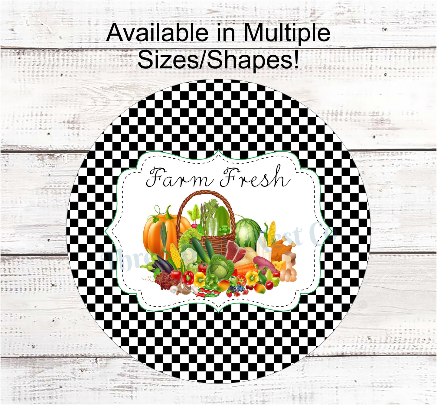 Farmers Market Sign - Farm Fresh Sign - Farmers Market Stand - Farmers Market Wreath - Vegetable Sign - Farm Wreath Signs