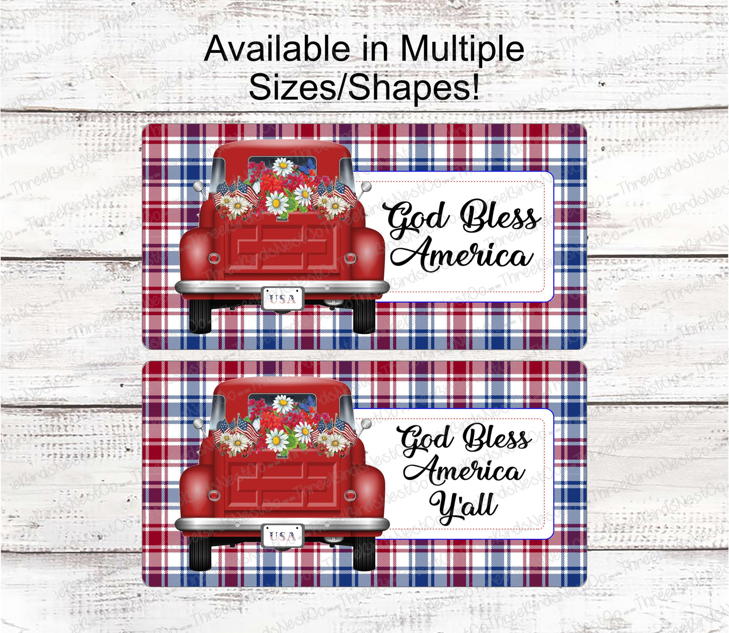 God Bless America Patriotic Truck Sign