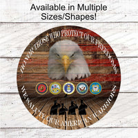 Honor Our Military Patriotic Eagle Sign
