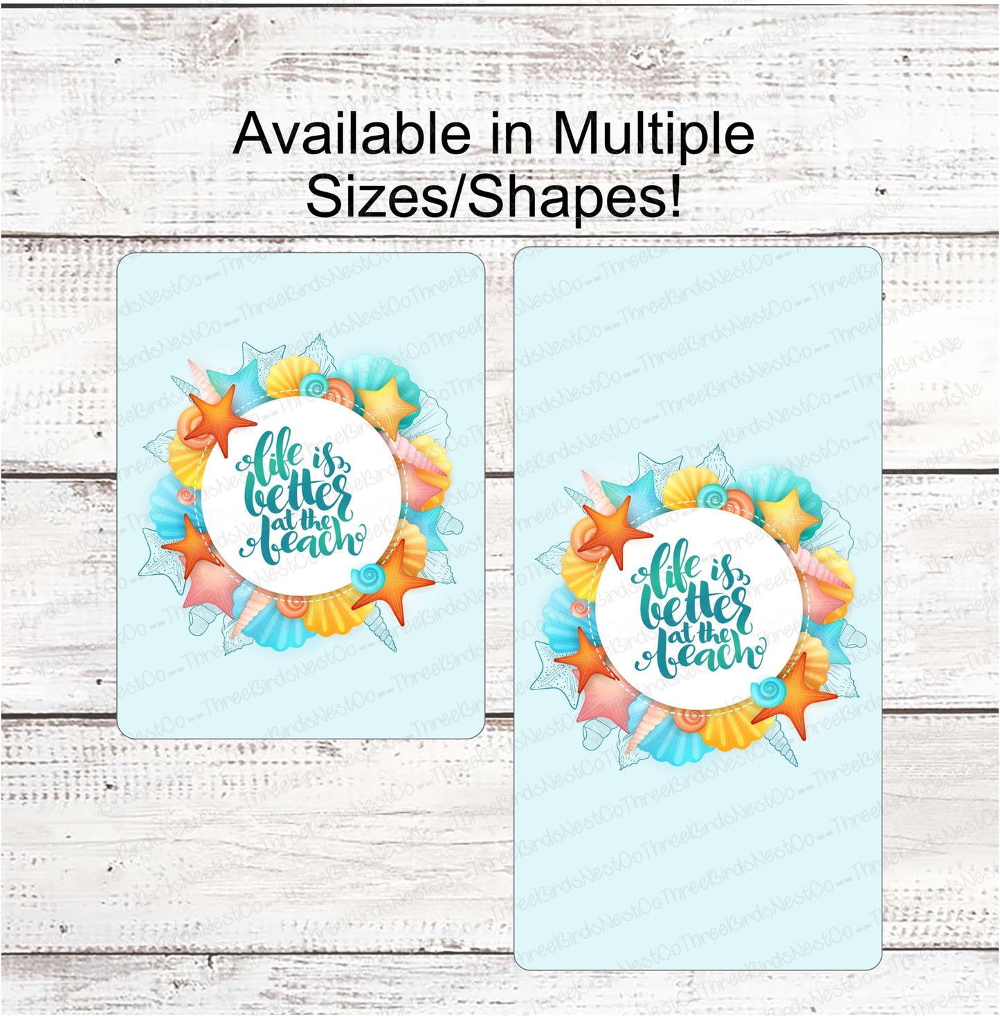 Life is Better at the Beach Shells Wreath Sign