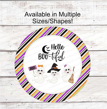 Hello Bootiful Halloween Ghosts Sign