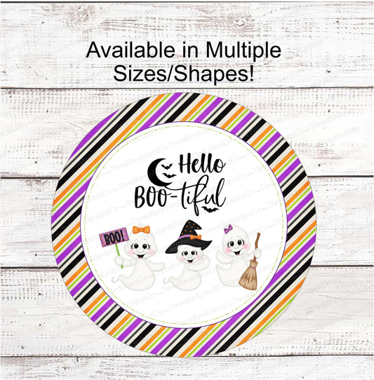 Hello Bootiful Halloween Ghosts Sign