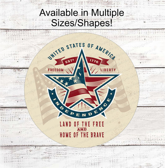 Distressed Star Patriotic Sign