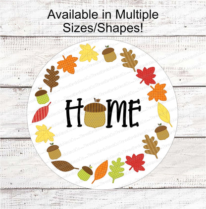 Fall Home Acorn Sign