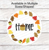
              Fall Home Acorn Sign
            