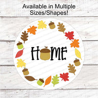 Fall Home Acorn Sign