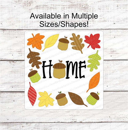 Fall Home Acorn Sign