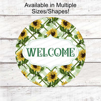 Lattice Sunflower Welcome Sign