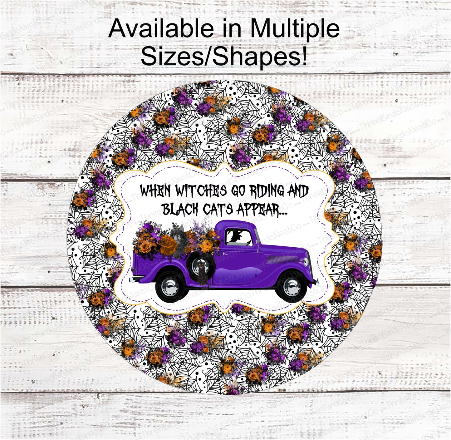 Halloween Witch Truck Sign