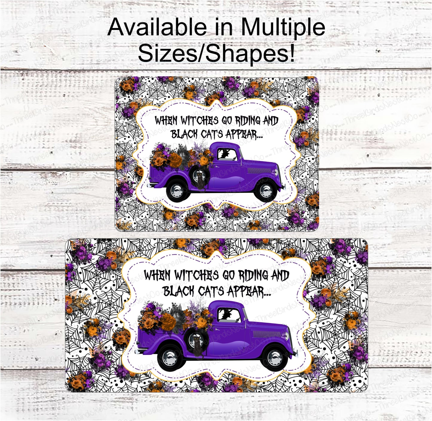 Halloween Witch Truck Sign