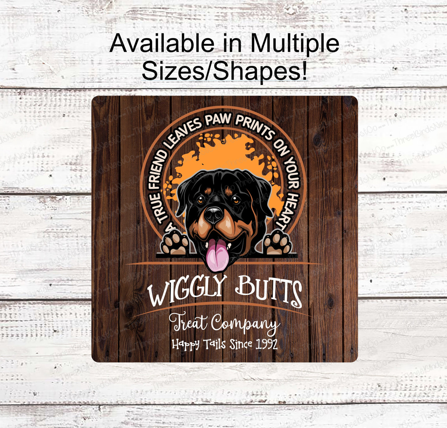 Wiggly Butts Treats Sign- Rottweiler