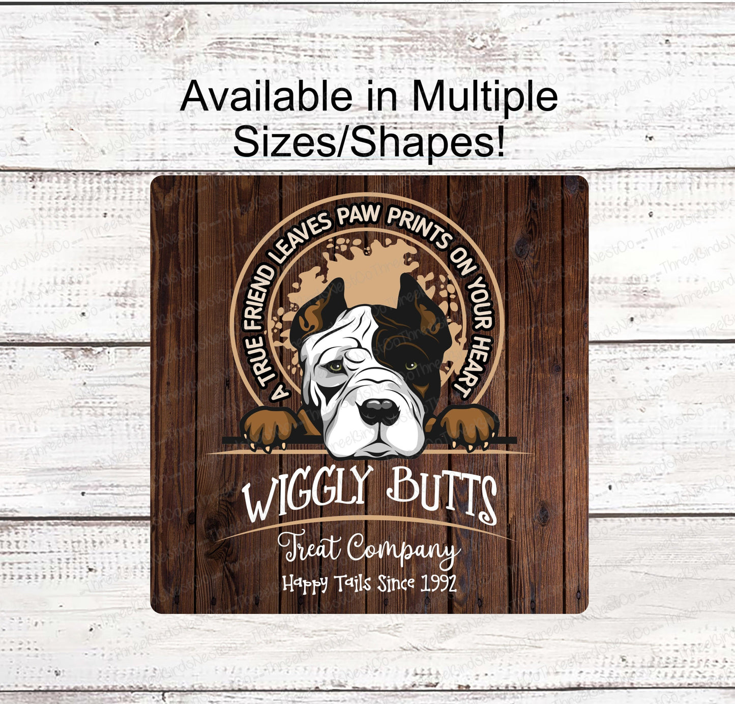 Wiggly Butts Treats Sign- Pit Bull