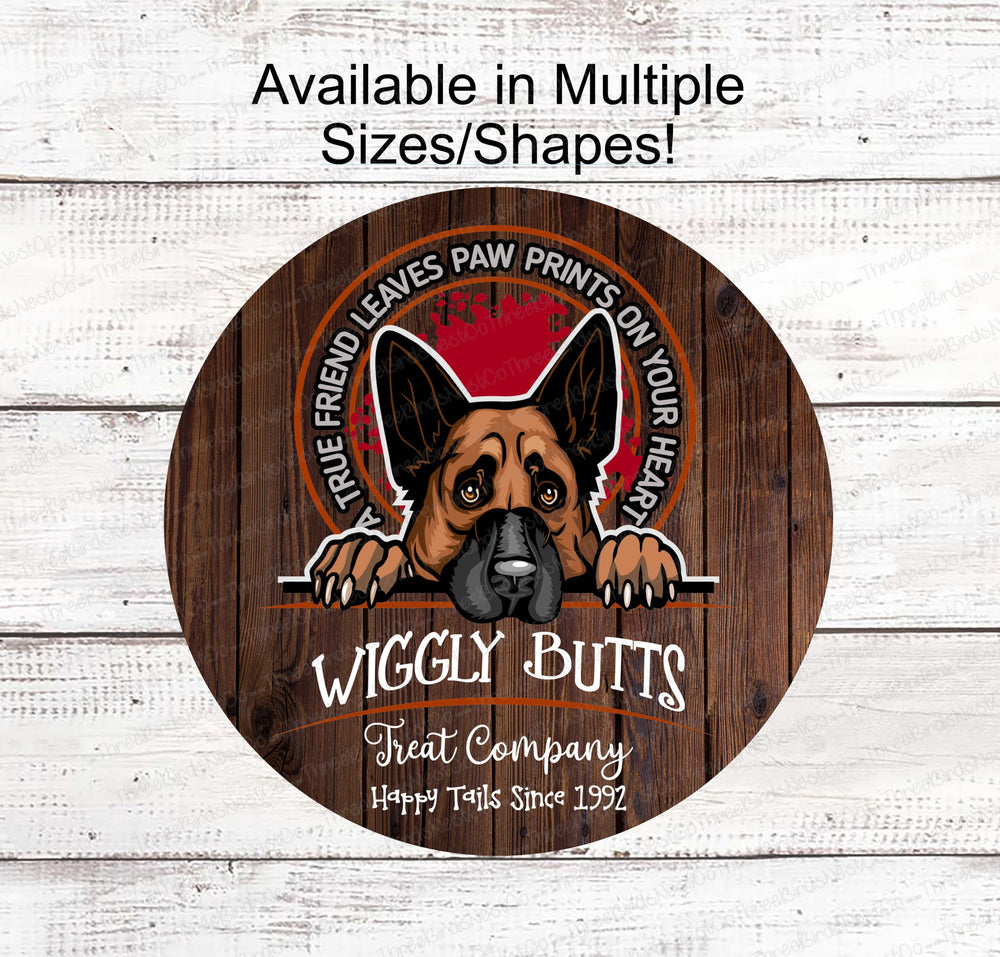 Wiggly Butts Treats Sign- German Shepherd