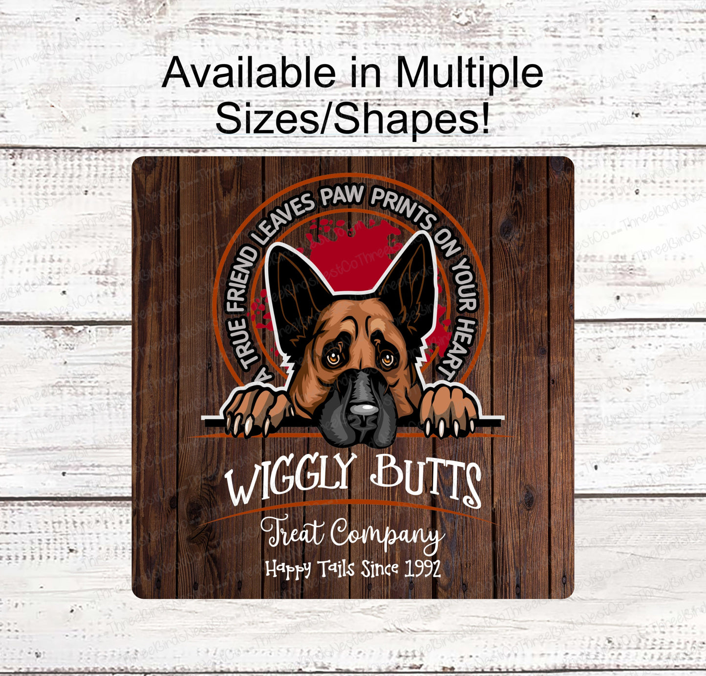 Wiggly Butts Treats Sign- German Shepherd