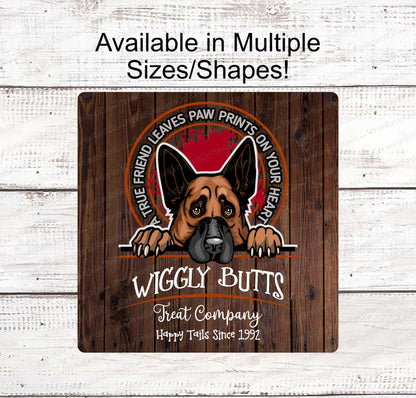 Wiggly Butts Treats Sign- German Shepherd