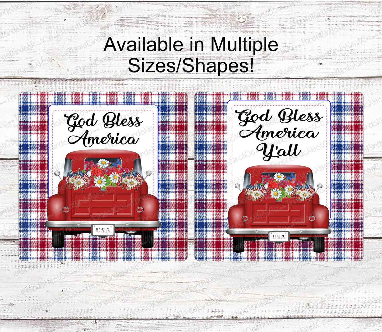 God Bless America Patriotic Truck Sign