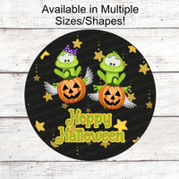 Hoppy Halloween Frogs Sign