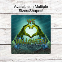 We Love Halloween Monster Heart Hands Sign