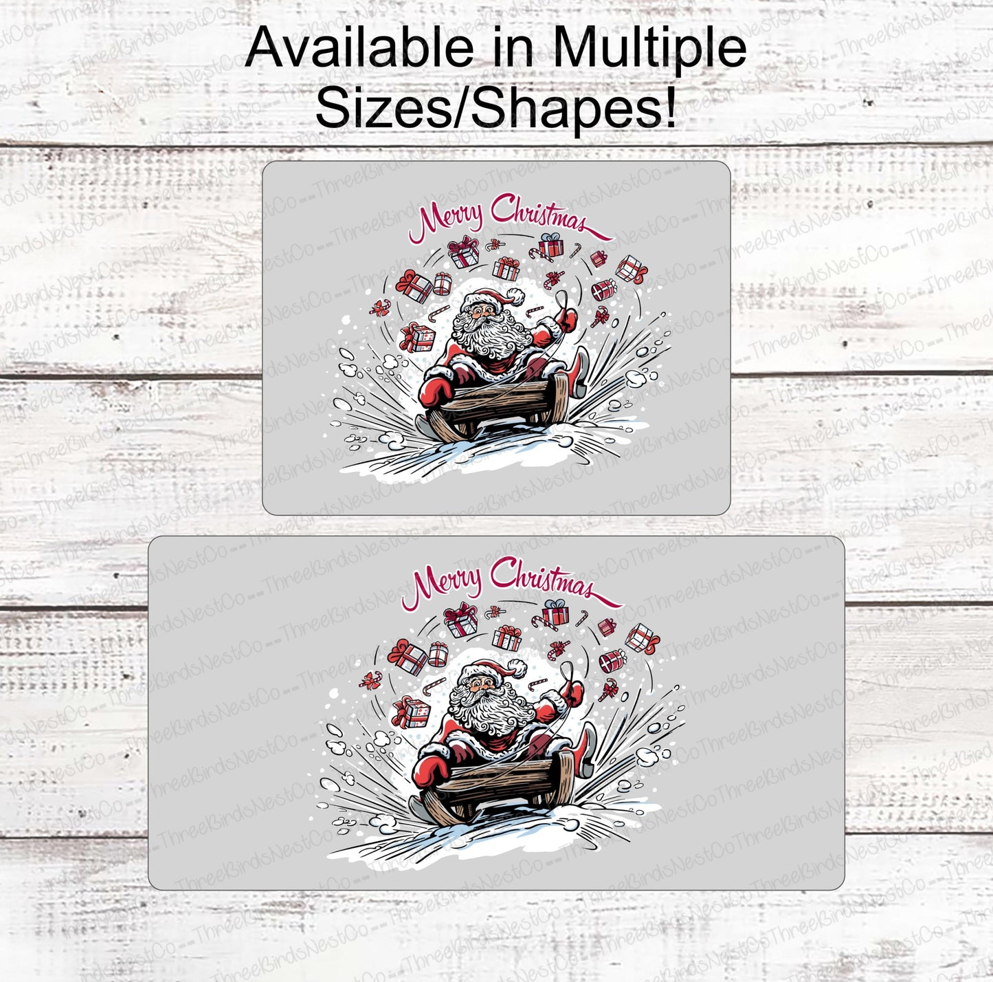 Merry Christmas Santa Delivery Sled Sign