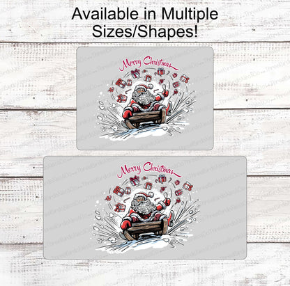Merry Christmas Santa Delivery Sled Sign