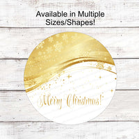 Gold Swirls Merry Christmas Sign