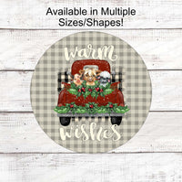 
              Warm Wishes Farm Animals Christmas Truck Sign
            