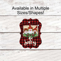 Be Jolly Reindeer Gnomes Christmas Sign