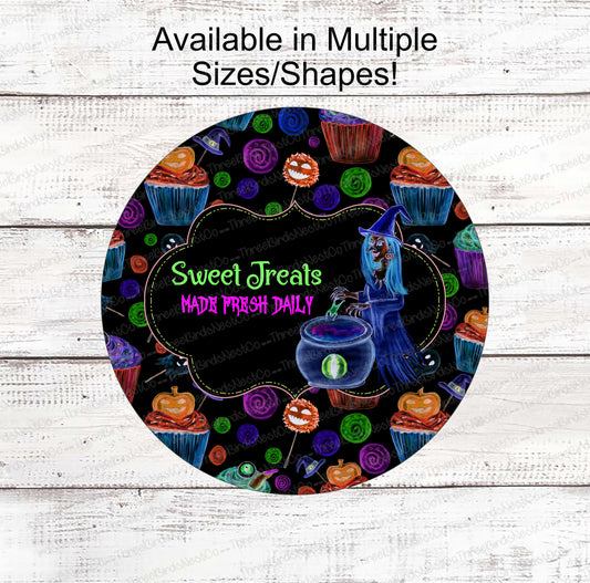 Sweet Treats Neon With Halloween Sign