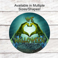 We Love Halloween Monster Heart Hands Sign