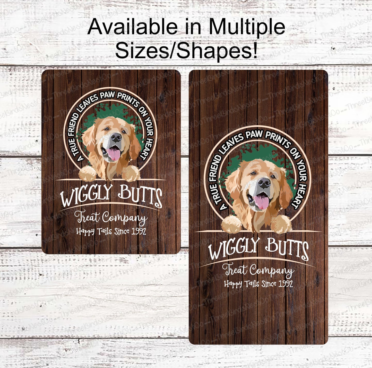 Wiggly Butts Treats Sign- Golden Retriever