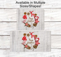 
              Merry Christmas Patchwork Cutouts Sign
            
