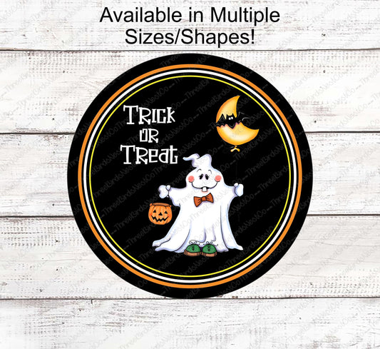 Halloween Signs - Ghost Sign - Halloween Wreath - Halloween Ghost - Halloween Wreath Attachments - Halloween Decor - Cute Halloween Decor