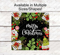 
              Christmas Wreath Signs - Christmas Signs - Merry Christmas Signs - Christmas Presents - Christmas Greenery - Cupcakes Sign
            