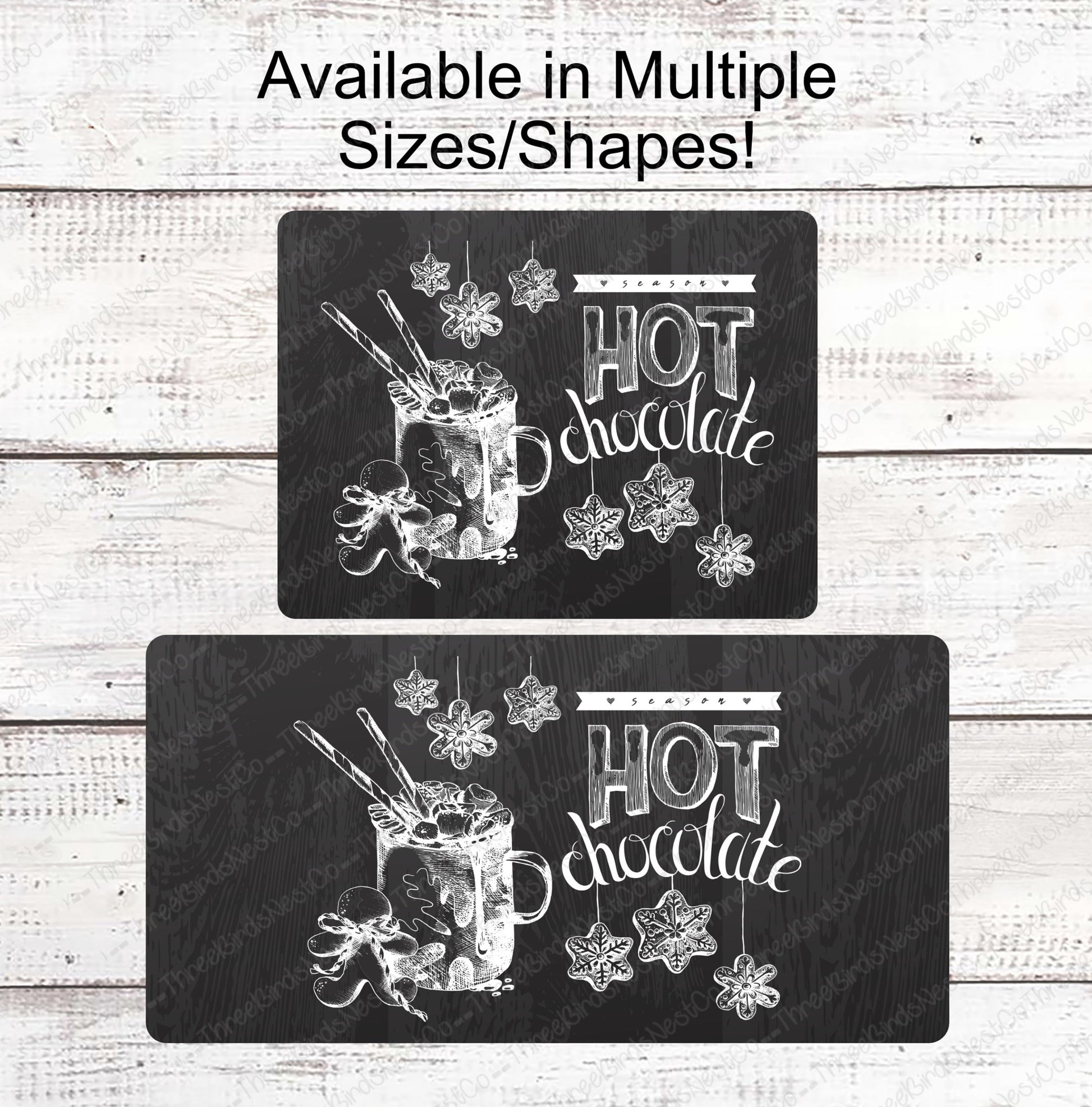 Christmas Wreath Sign - Gingerbread Man Sign - Winter Wreath Signs - Cocoa Sign - Hot Chocolate Sign - Chalkboard Sign