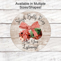 
              Farmhouse Sleigh Bells Christmas Sign
            