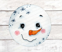 
              Snowman Sign - Snowman Face - Winter Wreath Sign - Christmas Wreath Signs
            