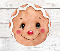 
              Christmas Wreath Sign - Gingerbread Man Sign - Gingerbread Face - Gingerbread Man Face
            