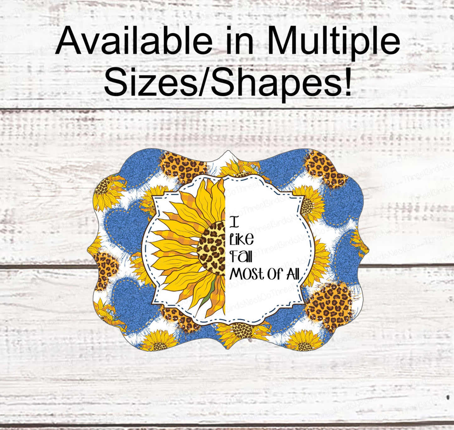 Fall Welcome Sign - Sunflower Sign - Sunflowers Wreath Sign - Fall Wreath Sign - Welcome Fall Sign - Leopard Print Sign