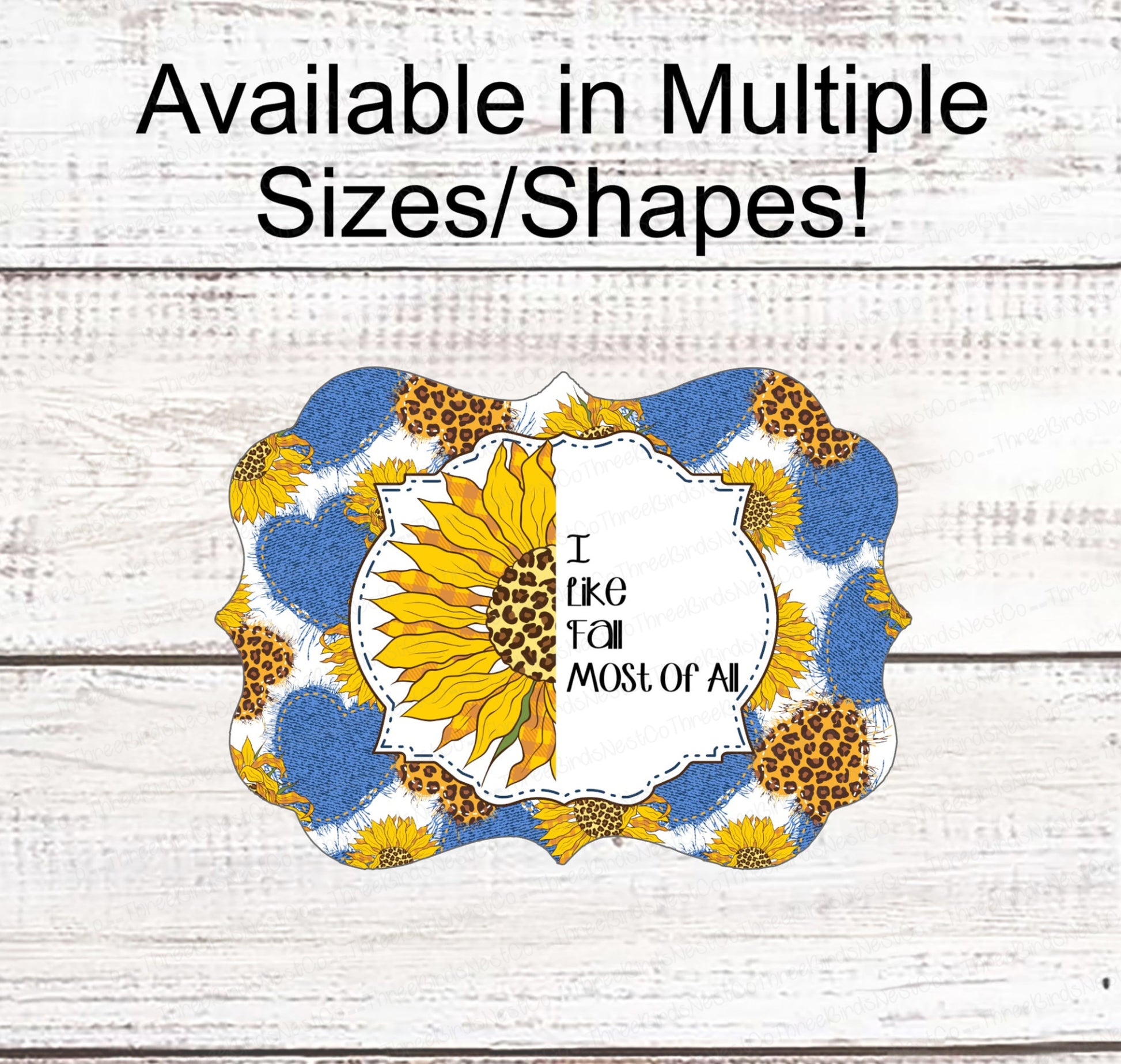 Fall Welcome Sign - Sunflower Sign - Sunflowers Wreath Sign - Fall Wreath Sign - Welcome Fall Sign - Leopard Print Sign