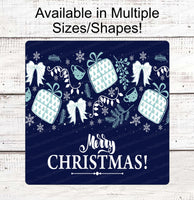 
              Christmas Wreath Signs - Christmas Gift Sign - Winter Welcome Sign - Christmas Signs - Winter Sign - Snowflakes Sign
            