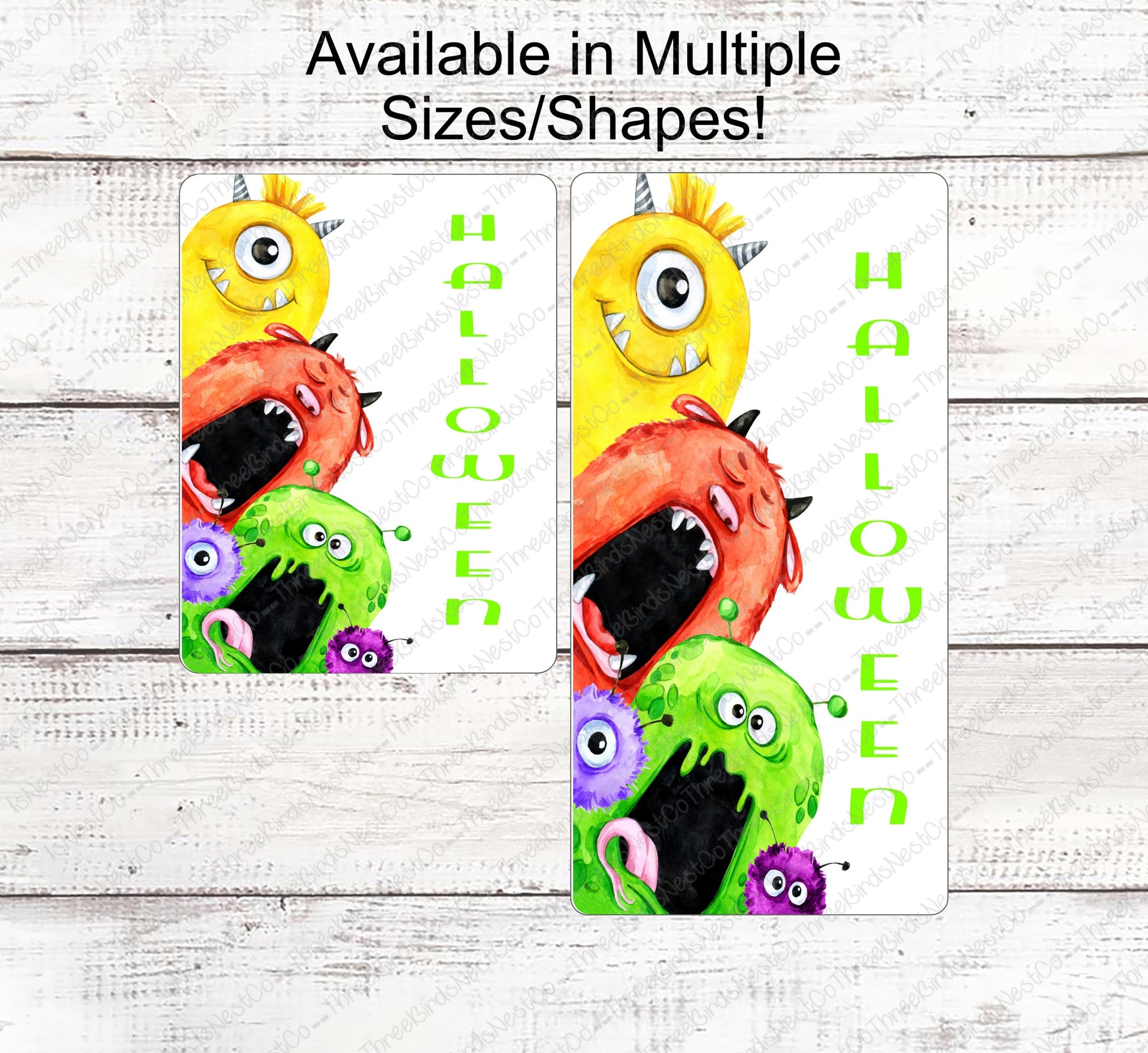 Halloween Signs - Halloween Monster Sign - Cute Monsters - Halloween Wreath Signs - Halloween Wreath Attachments - Halloween Decor