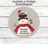 
              Christmas Wreath Signs - Winter Wreath Signs - Winter Wishes - Snowflake Kisses - Let it Snow Sign - Snowman Sign - Snowflake Sign
            