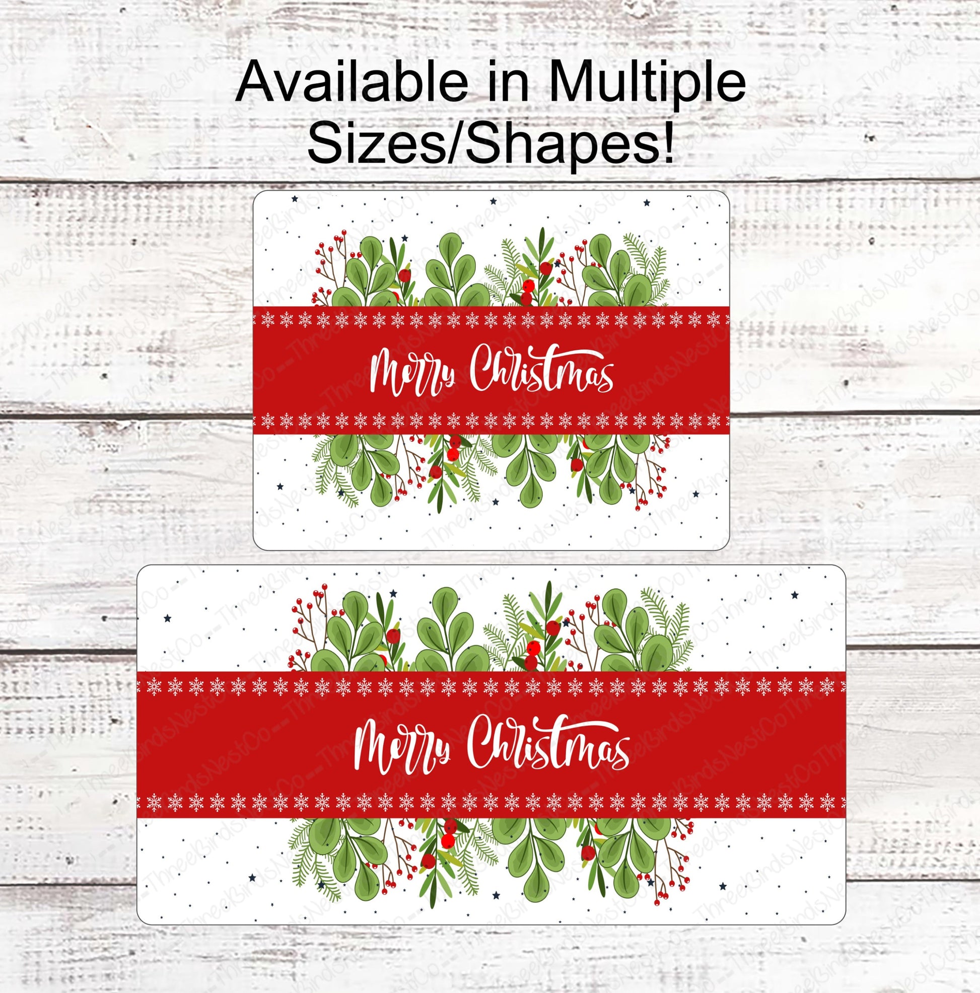 Christmas Wreath Signs - Christmas Signs - Merry Christmas Signs - Snowflake Sign