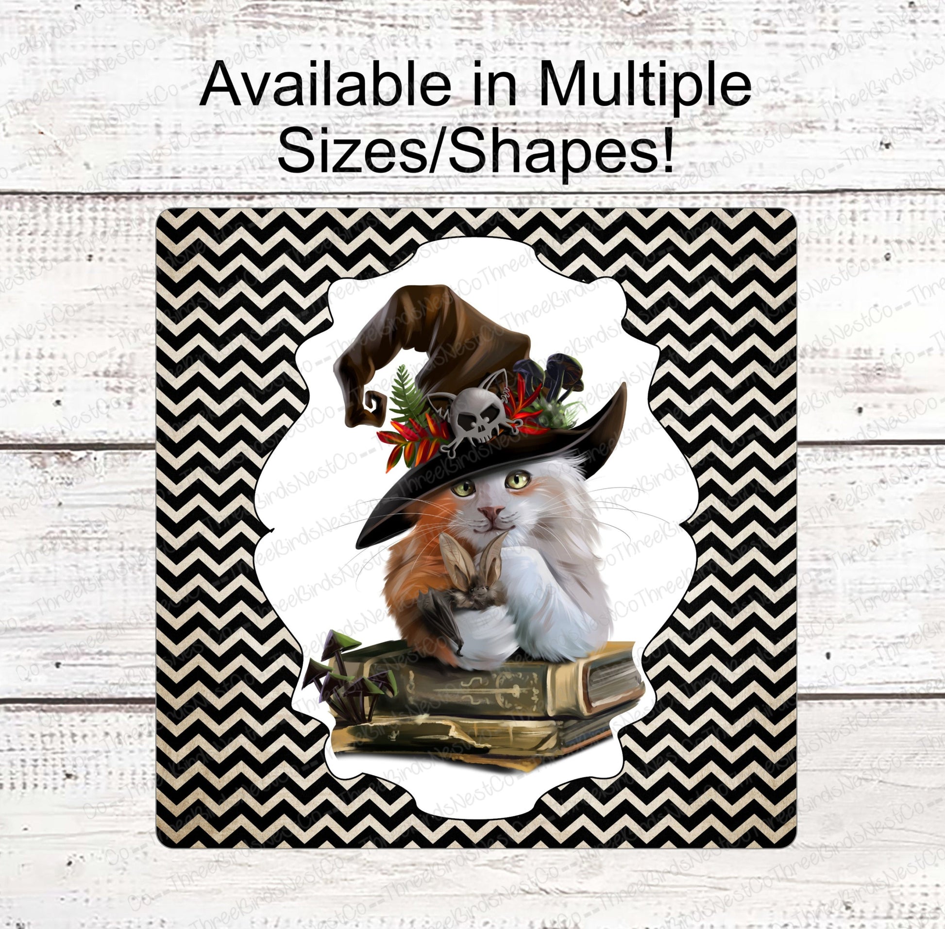 Halloween Wreath Signs - Halloween Cat - Bat Sign - Spooky Sign - Halloween Signs - Halloween Sign - Happy Halloween Sign