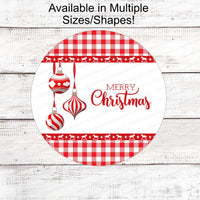 Christmas Wreath Signs - Christmas Signs - Merry Christmas Sign - Christmas Ornaments - Christmas Ornaments Signs