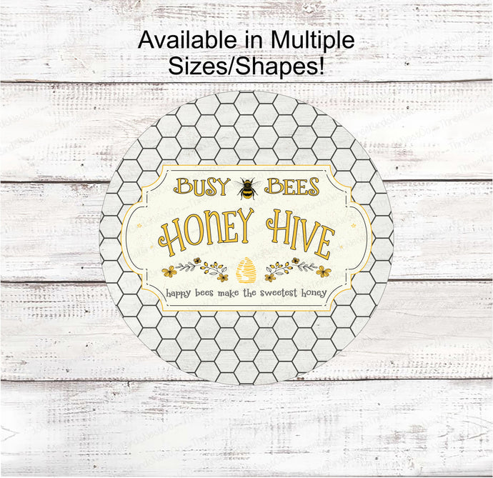 Bee Wreath Signs - Honey Hive Sign - Honey Wreath Sign - Honey Sign - Honey Bee Sign - Bee Wreath - Honeycomb Sign - Bumble Bee Wreath Signs