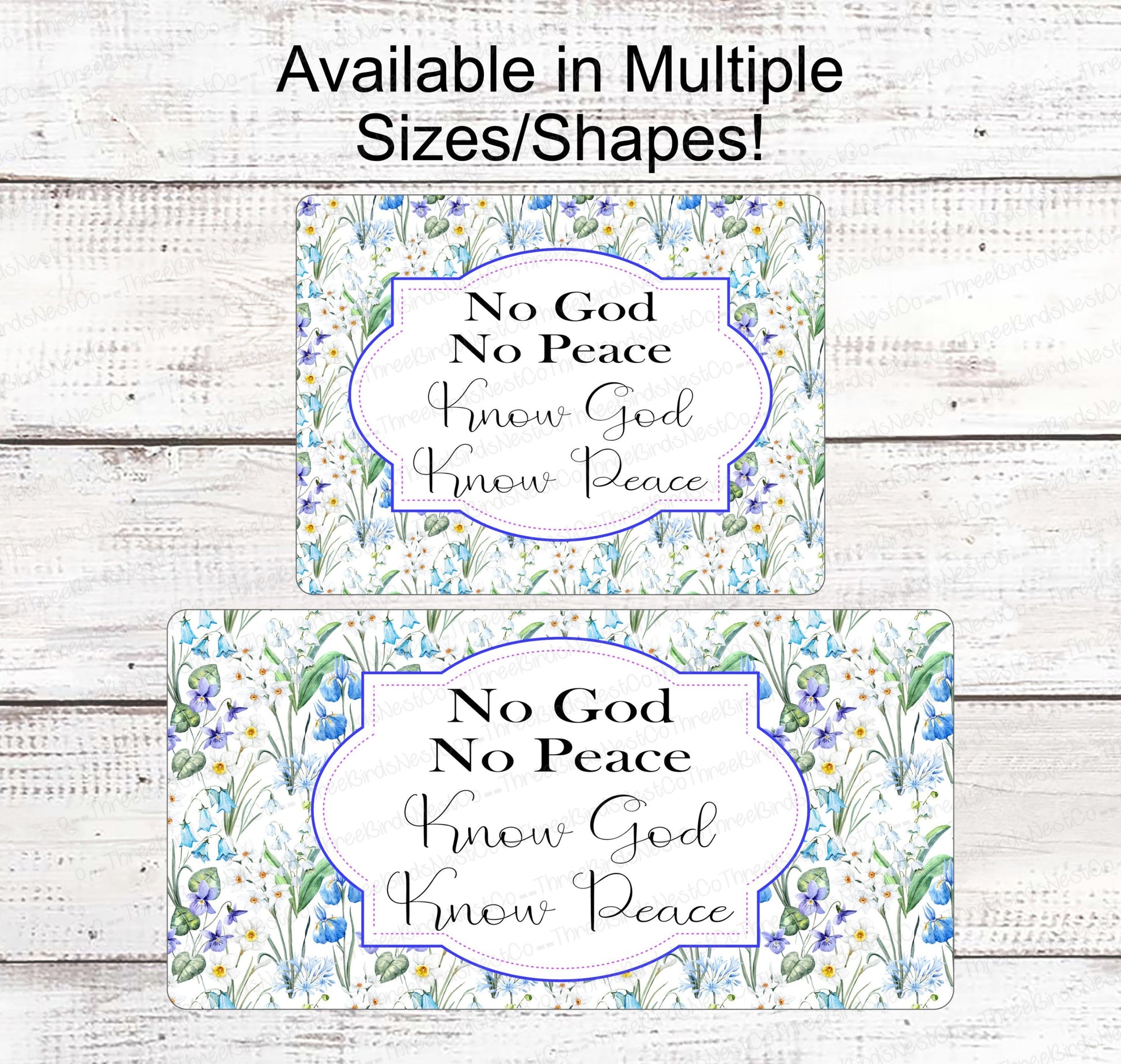 God Sign - Religious Wreath Signs - Christian Wreath Sign - Floral Wreath Sign - Jesus Signs - Easter Wreath Signs