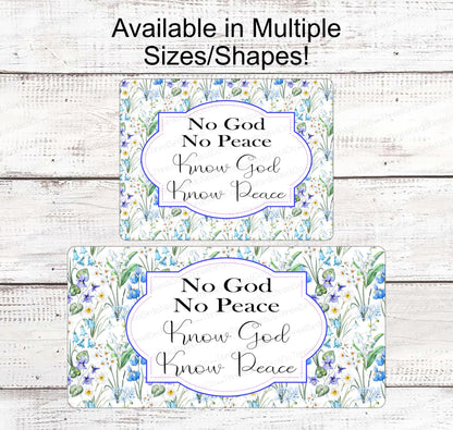 God Sign - Religious Wreath Signs - Christian Wreath Sign - Floral Wreath Sign - Jesus Signs - Easter Wreath Signs